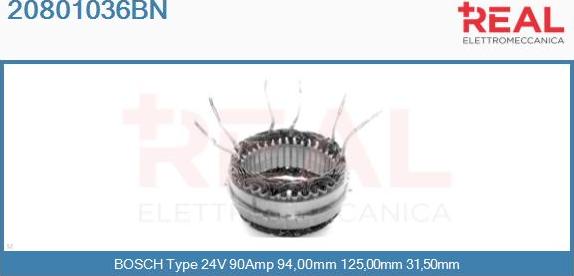 REAL 20801036BN - Stator, alternator furqanavto.az