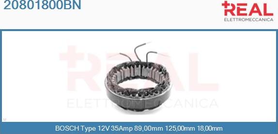 REAL 20801800BN - Stator, alternator furqanavto.az