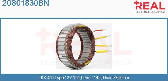 REAL 20801830BN - Stator, alternator furqanavto.az