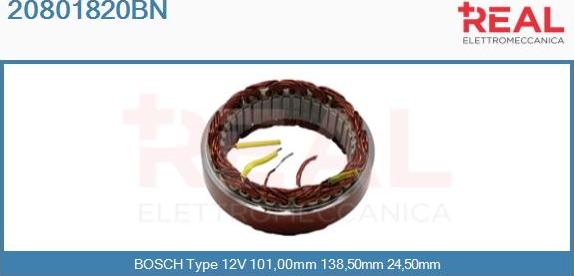 REAL 20801820BN - Stator, alternator furqanavto.az