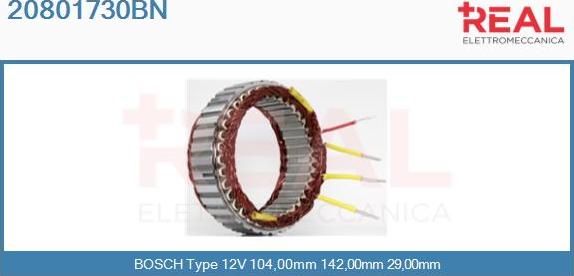 REAL 20801730BN - Stator, alternator furqanavto.az