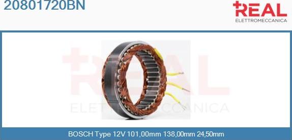 REAL 20801720BN - Stator, alternator furqanavto.az