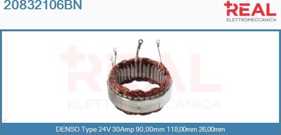 REAL 20832106BN - Stator, alternator furqanavto.az