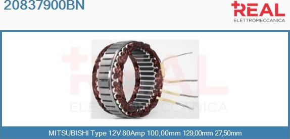 REAL 20837900BN - Stator, alternator furqanavto.az