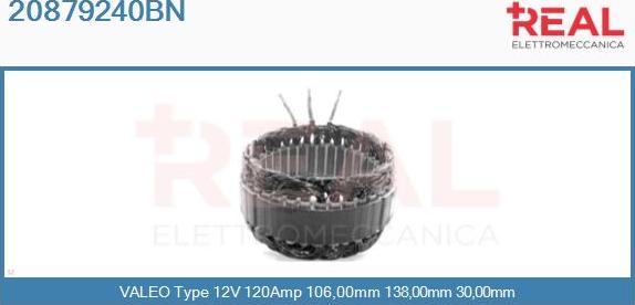 REAL 20879240BN - Stator, alternator furqanavto.az