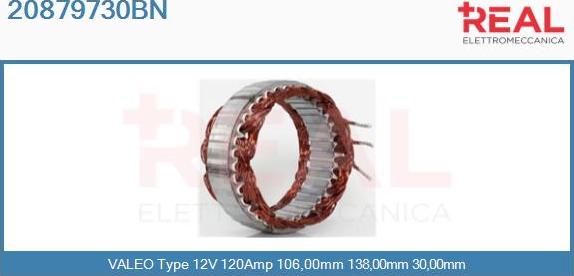 REAL 20879730BN - Stator, alternator furqanavto.az