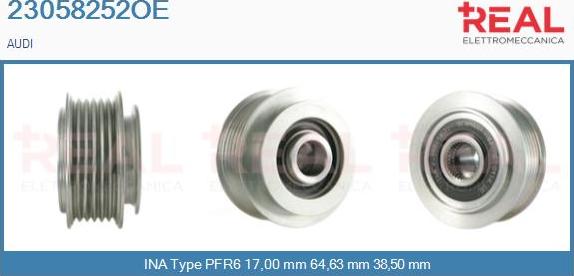 REAL 23058252OE - Kasnak, alternator, sərbəst dönərli mufta furqanavto.az