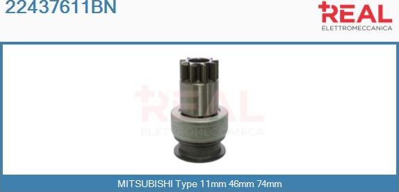 REAL 22437611BN - Pinion, başlanğıc furqanavto.az