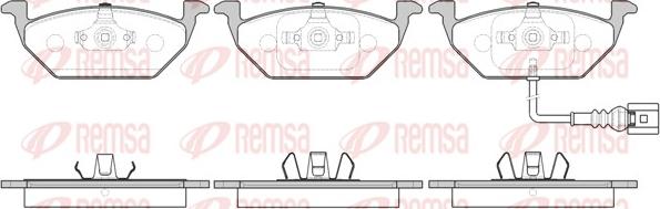 Remsa 0633.41 - Əyləc altlığı dəsti, əyləc diski furqanavto.az