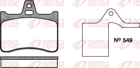 Remsa 0088.10 - Əyləc altlığı dəsti, əyləc diski furqanavto.az