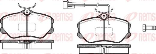 Remsa 0303.02 - Əyləc altlığı dəsti, əyləc diski furqanavto.az