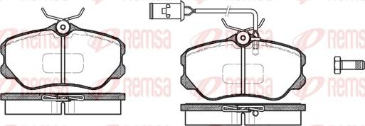 Remsa 0303.12 - Əyləc altlığı dəsti, əyləc diski furqanavto.az