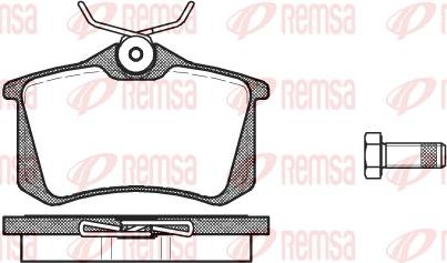 Remsa 0263.10 - Əyləc altlığı dəsti, əyləc diski furqanavto.az