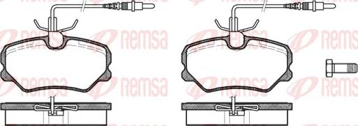 Remsa 0262.12 - Əyləc altlığı dəsti, əyləc diski furqanavto.az