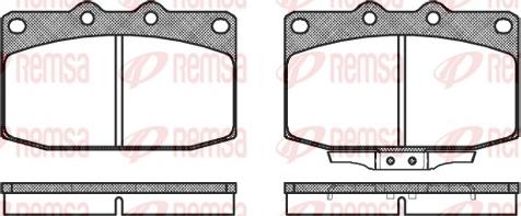 Remsa 0235.02 - Əyləc altlığı dəsti, əyləc diski furqanavto.az
