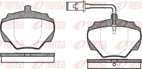 Remsa 0222.01 - Əyləc altlığı dəsti, əyləc diski furqanavto.az