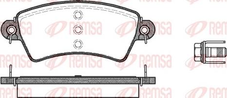 Remsa 0726.00 - Əyləc altlığı dəsti, əyləc diski furqanavto.az