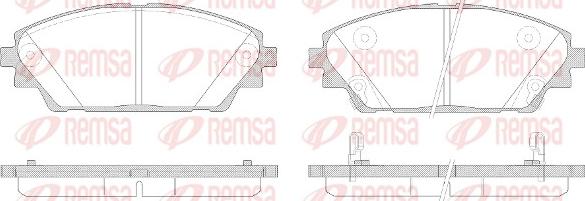 Remsa 1569.02 - Əyləc altlığı dəsti, əyləc diski furqanavto.az