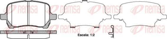 Remsa 1089.12 - Əyləc altlığı dəsti, əyləc diski furqanavto.az