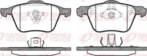 Remsa 1070.00 - Əyləc altlığı dəsti, əyləc diski furqanavto.az