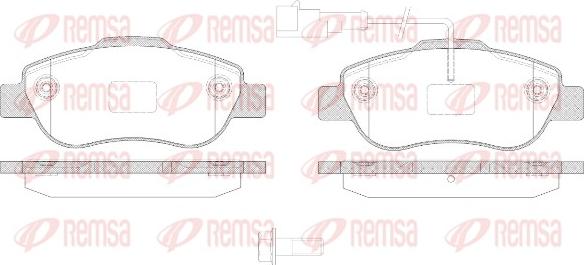 Remsa 1100.21 - Əyləc altlığı dəsti, əyləc diski furqanavto.az