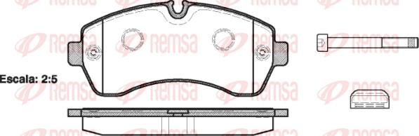 Remsa 1243.00 - Əyləc altlığı dəsti, əyləc diski furqanavto.az