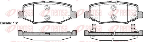 Remsa 1264.02 - Əyləc altlığı dəsti, əyləc diski furqanavto.az