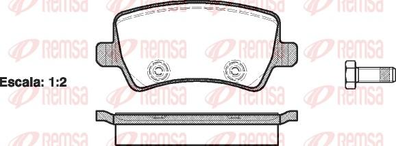 Remsa 1236.00 - Əyləc altlığı dəsti, əyləc diski furqanavto.az