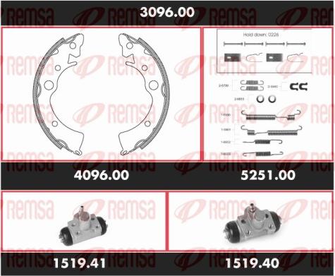 Remsa 3096.00 - Əyləc Başlığı Dəsti furqanavto.az