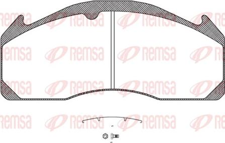 Remsa JCA 1033.00 - Əyləc altlığı dəsti, əyləc diski furqanavto.az