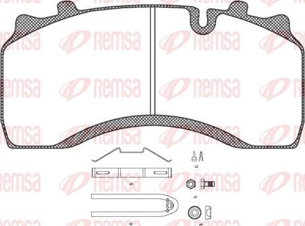 Remsa JCA 1032.30 - Əyləc altlığı dəsti, əyləc diski furqanavto.az