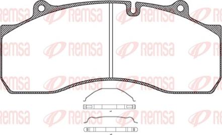 Remsa JCA 1073.00 - Əyləc altlığı dəsti, əyləc diski furqanavto.az