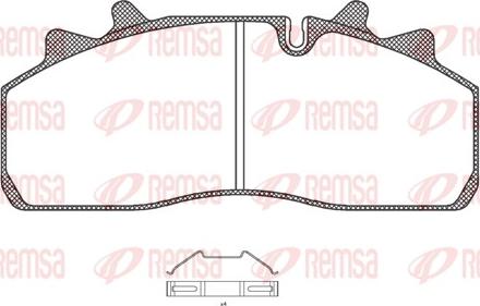 Remsa JCA 1254.00 - Əyləc altlığı dəsti, əyləc diski furqanavto.az