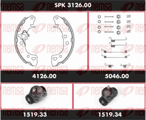 Remsa SPK 3126.00 - Əyləc Başlığı Dəsti furqanavto.az