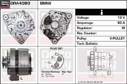 Remy DRA4080 - Alternator furqanavto.az