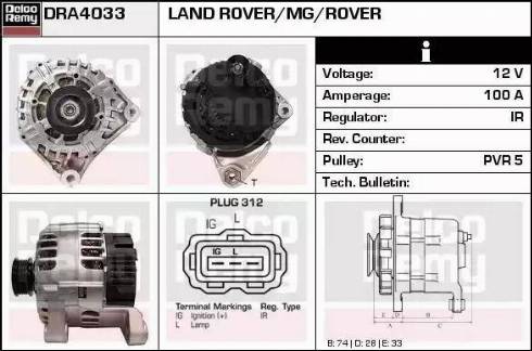 Remy DRA4033 - Alternator furqanavto.az