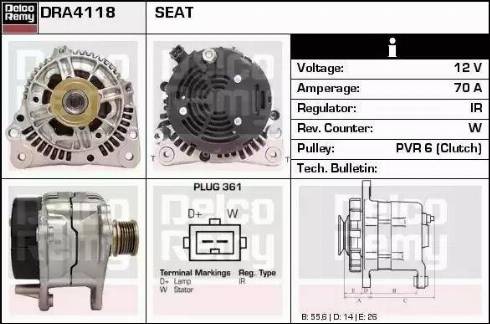 Remy DRA4118 - Alternator furqanavto.az