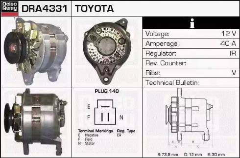 Remy DRA4331 - Alternator furqanavto.az