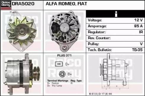 Remy DRA5020 - Alternator furqanavto.az