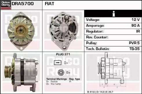 Remy DRA5700 - Alternator furqanavto.az