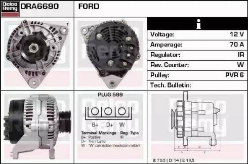 Remy DRA6690 - Alternator furqanavto.az