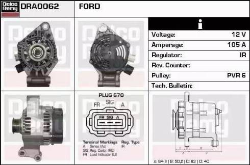 Remy DRA0062 - Alternator furqanavto.az