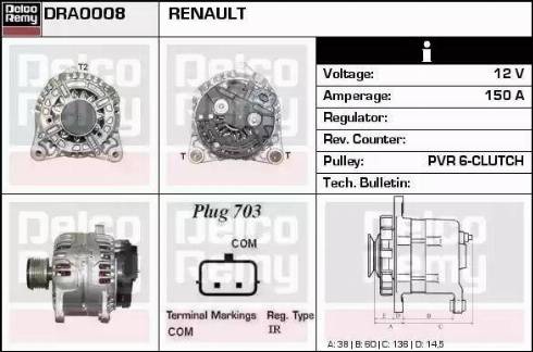 Remy DRA0008 - Alternator furqanavto.az