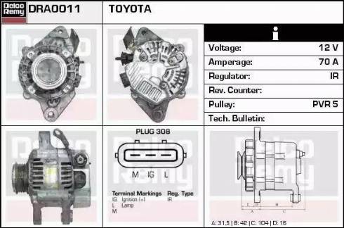 Remy DRA0011 - Alternator furqanavto.az