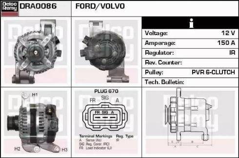 Remy DRA0086 - Alternator furqanavto.az