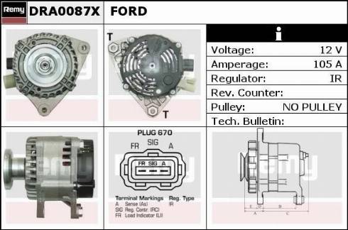 Remy DRA0087X - Alternator furqanavto.az