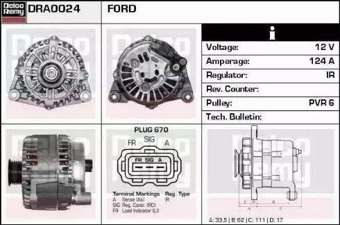 Remy DRA0024 - Alternator furqanavto.az