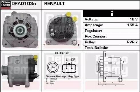 Remy DRA0103N - Alternator furqanavto.az