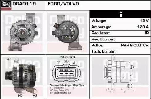 Remy DRA0119 - Alternator furqanavto.az