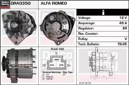 Remy DRA0350 - Alternator furqanavto.az